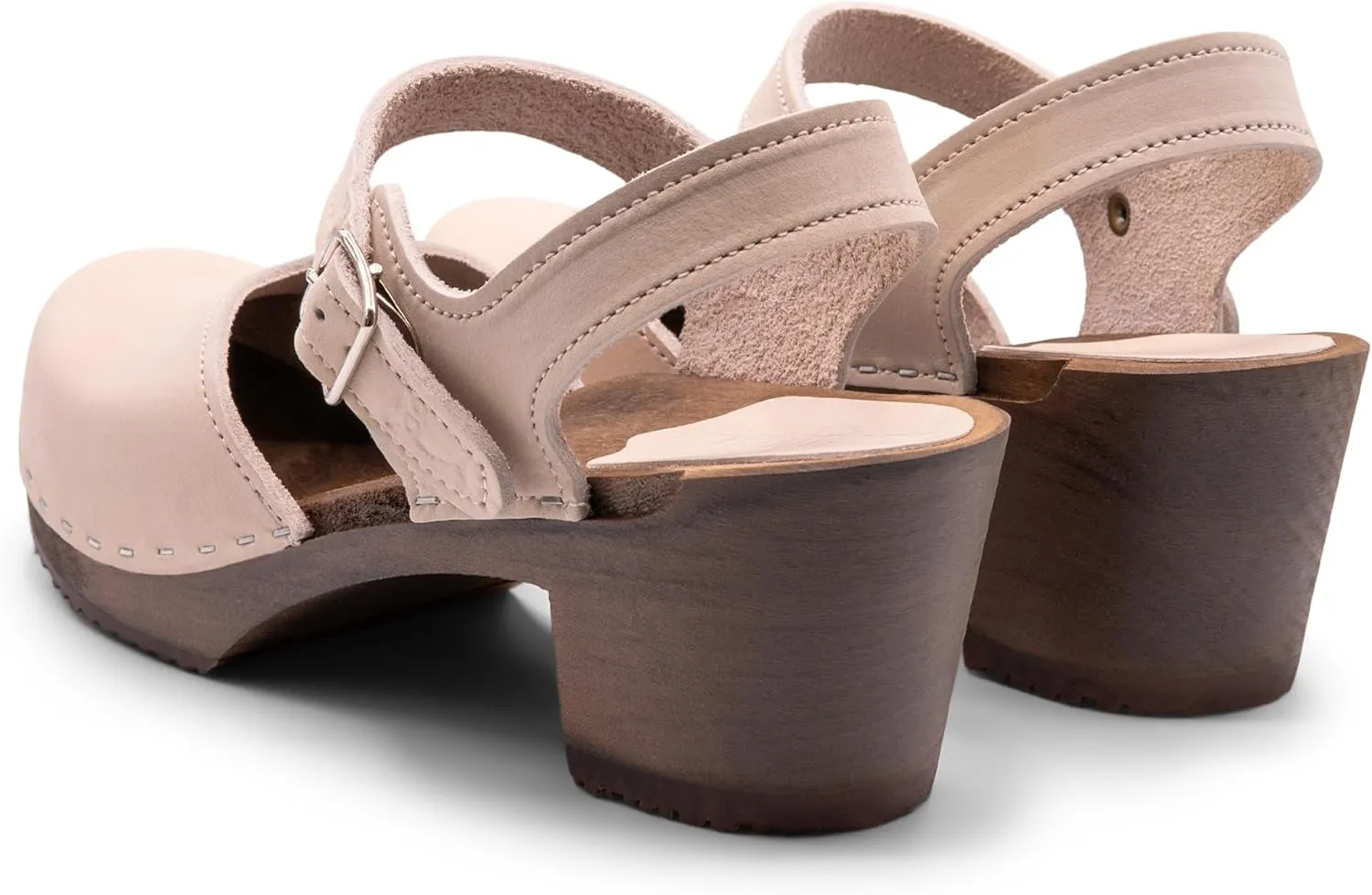 Sandgrens Handmade Swedish Wood Clogs for Women, High Heel Sandal | Victoria