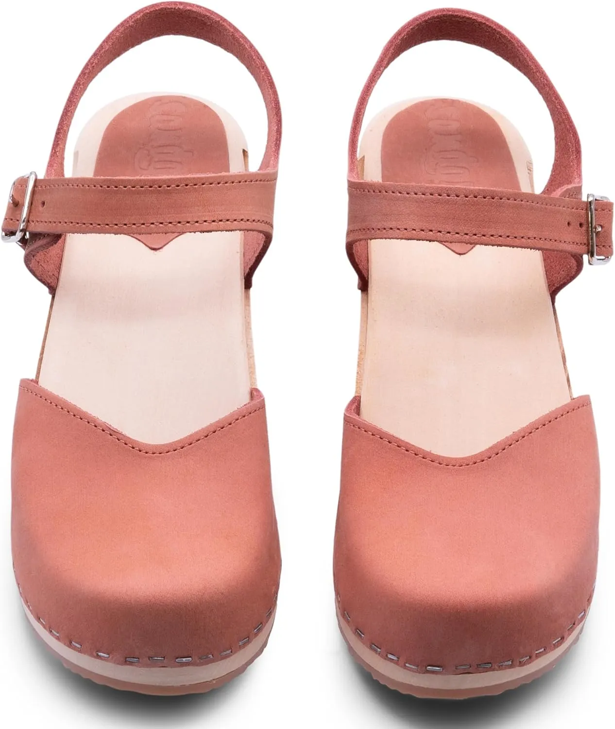 Sandgrens Handmade Swedish Wood Clogs for Women, High Heel Sandal | Victoria