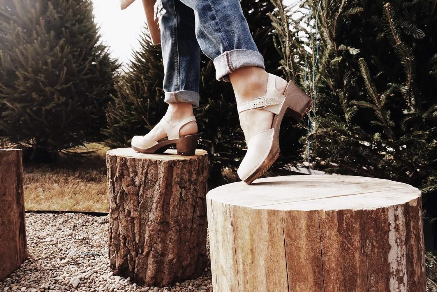Sandgrens Handmade Swedish Wood Clogs for Women, High Heel Sandal | Victoria