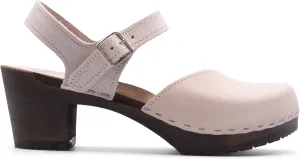 Sandgrens Handmade Swedish Wood Clogs for Women, High Heel Sandal | Victoria