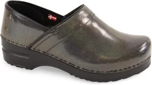Sanita Sabel Patent Leather Women's Clog - ASTM-Certified Slip-Resistant, APMA-Approved, Closed-Back Slip On Shoes