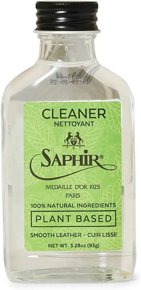 SAPHIR Medaille d'Or Plant-based Leather Cleaner for Smooth Leather Cleaning and Care, 3.4 Fl Oz