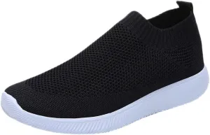 SBGMoSJ Women Sneakers Black Tenis OrtopéDicos para Mujer para Caminar Extra Wide Gym Shoes for Women Running Shoes Womens Lightweight Fashion Sport Sneakers Black Slip On Shoes Women Size 11