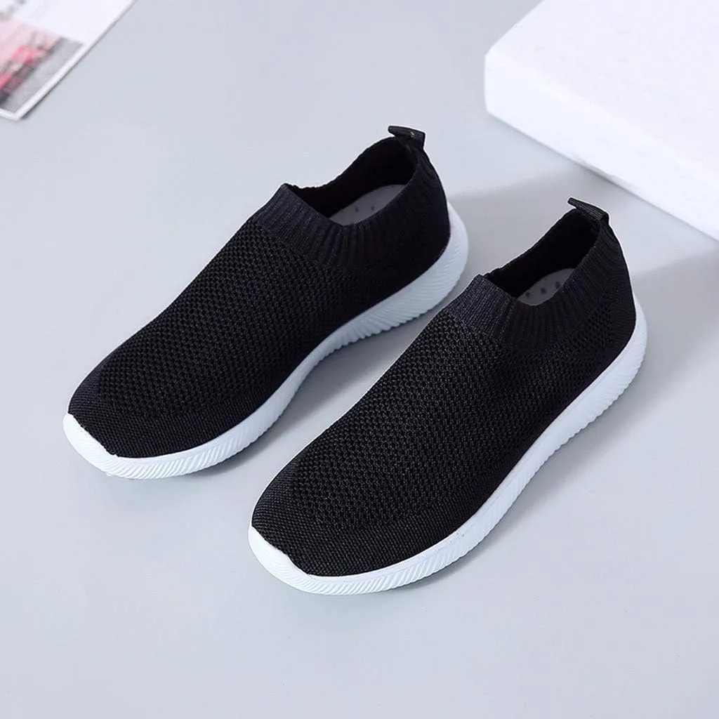 SBGMoSJ Women Sneakers Black Tenis OrtopéDicos para Mujer para Caminar Extra Wide Gym Shoes for Women Running Shoes Womens Lightweight Fashion Sport Sneakers Black Slip On Shoes Women Size 11