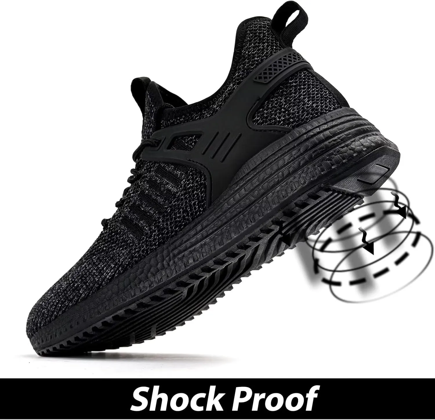 SDolphin Men's Running Shoes Sneakers - Tennis Workout Walking Gym Athletic Rubber Sole Breathable Comfortable Non Slip Fashion Shoes