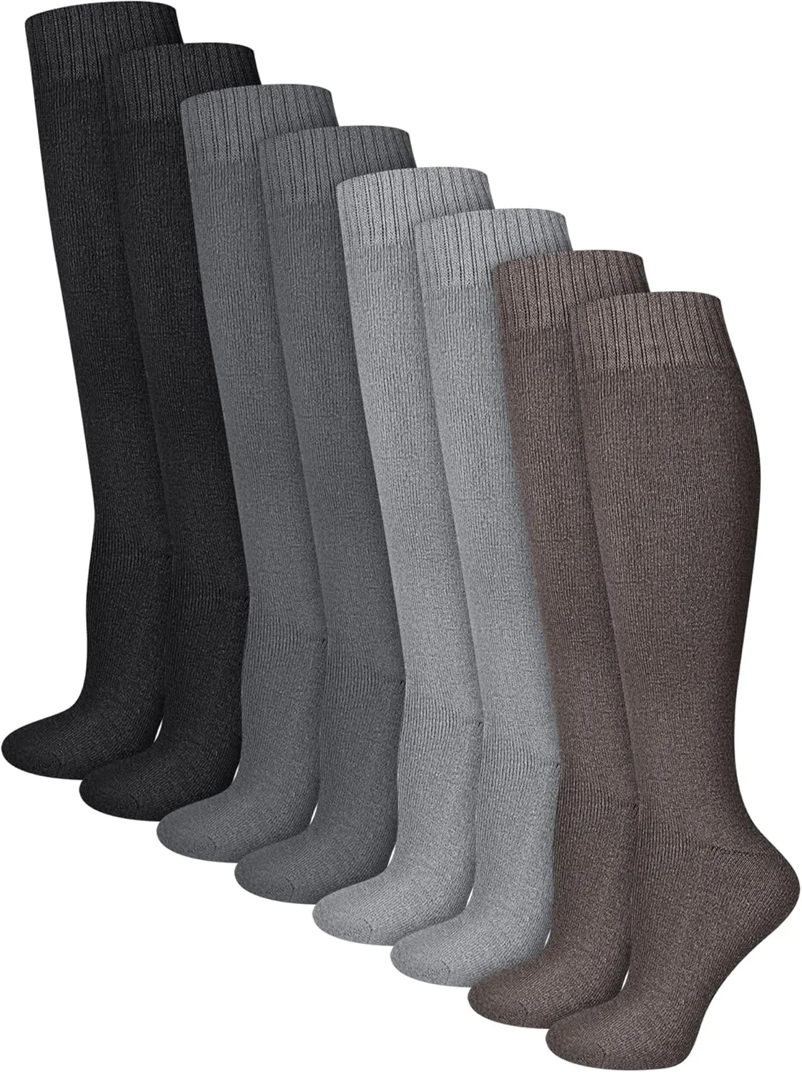 Shihanee 8 Pairs Warm Winter Knee High Socks for Women Boot Thick Socks for Cold Weather Hiking Skiing Working Winter Gifts