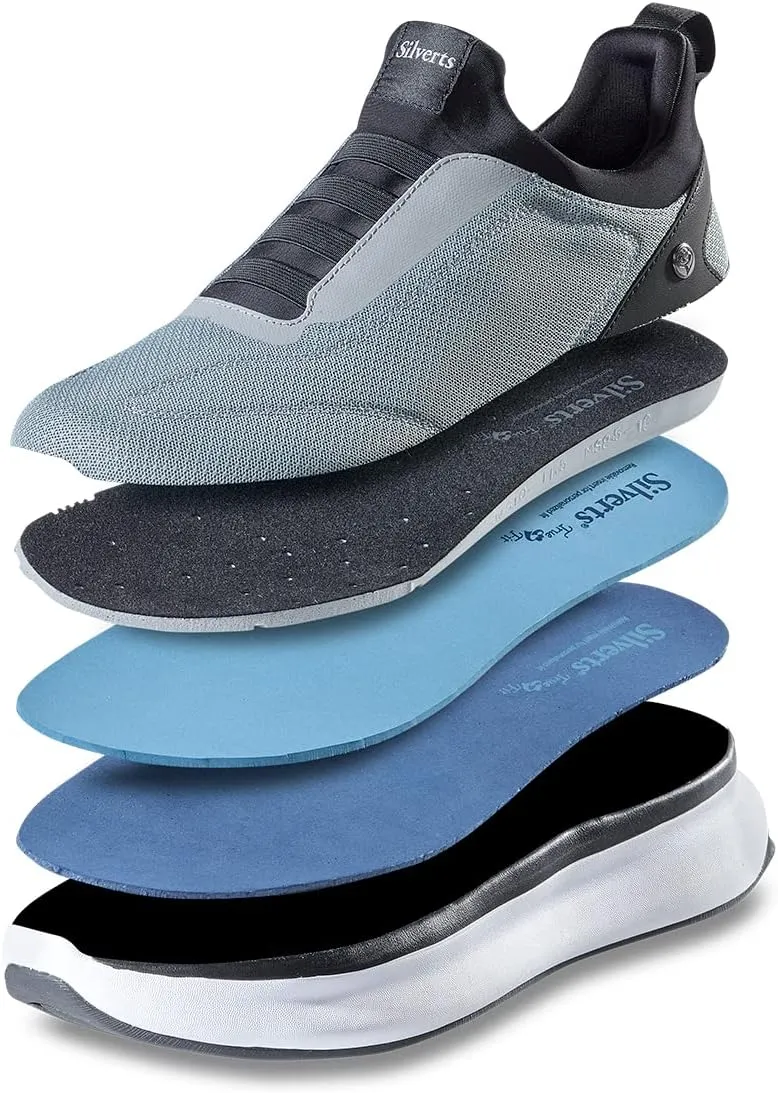 Silvert's Adaptive Clothing & Footwear Men’s Extra Wide Comfortable Slip On Sneakers Without Laces