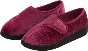 Silvert's Adaptive Clothing & Footwear Women’s Extra Wide Easy Closure Jewel Slippers for Seniors