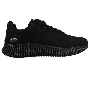 Skechers Leather Black Geo Ladies Sneaker