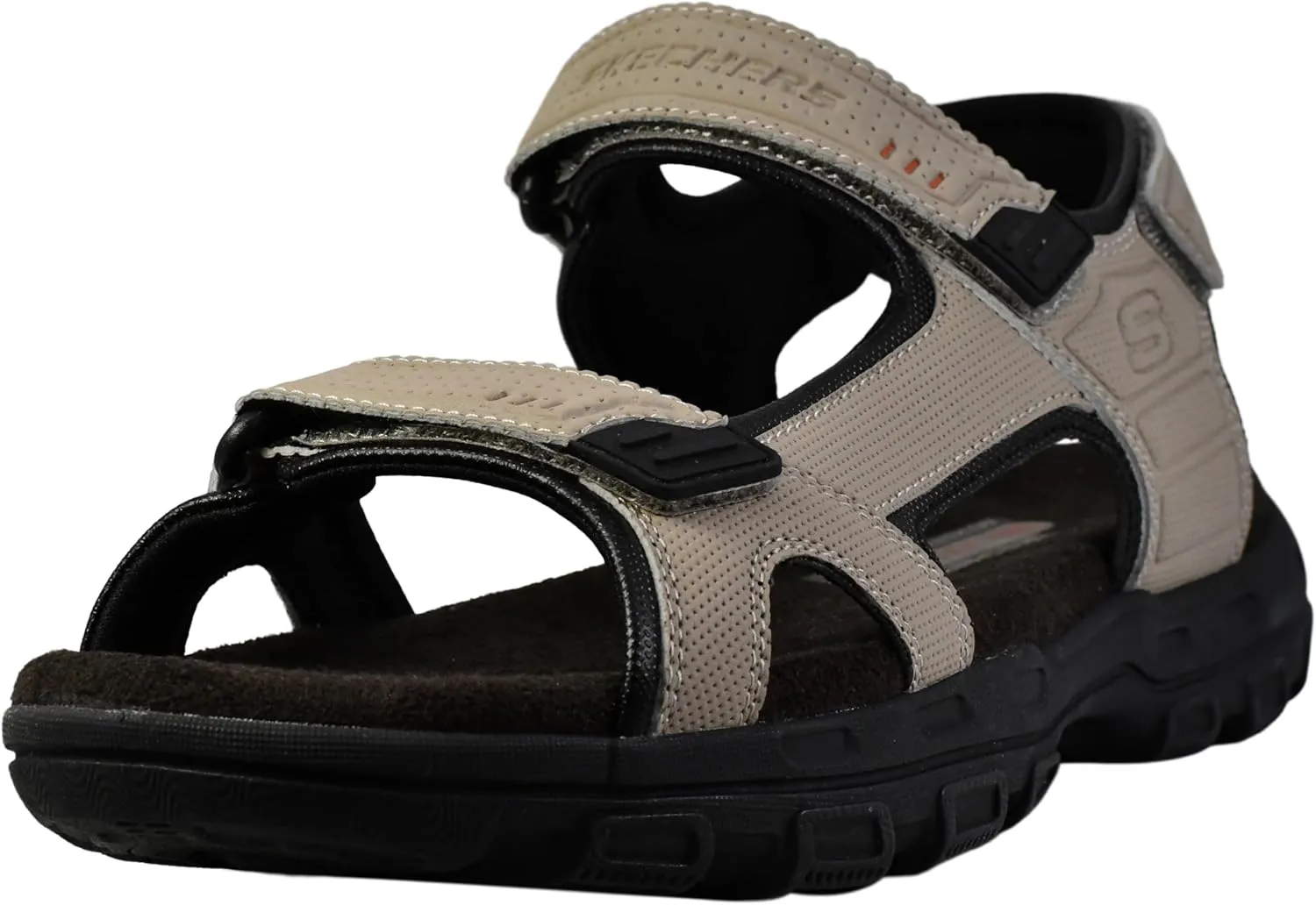 Skechers Men's Garver-Louden 64487 Open Toe Sandal W/Strap Closure, Taupe, 10 EW US