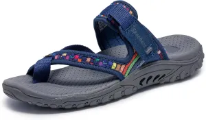 Skechers Women's Reggae Mad Swag Toe Thong Woven Sandal