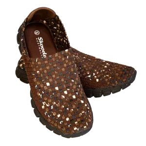 Skooda Brown Speckle Slip on leisure and water shoes