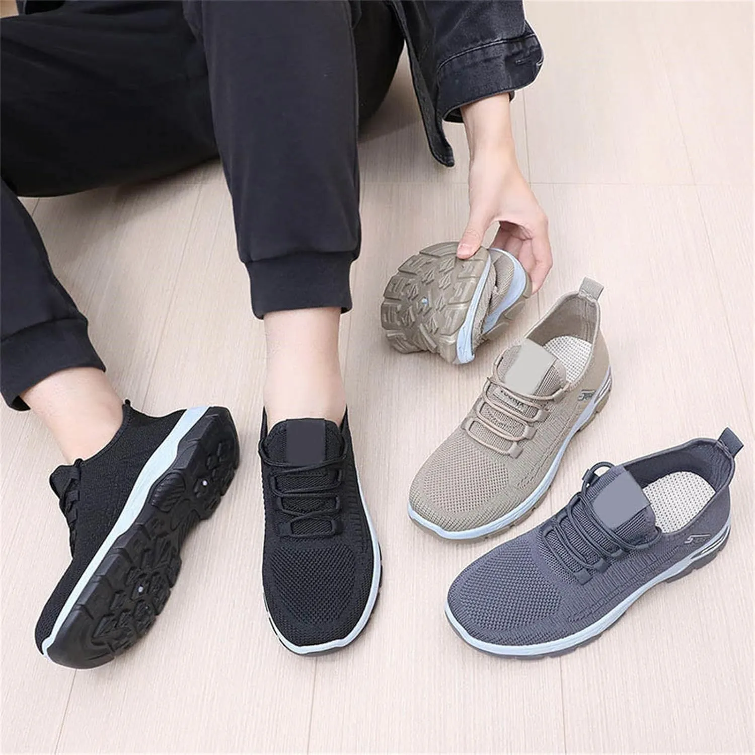 Slip on Sneakers for Women Chunky Fashion Sneakers Platform Lace-Up Comfortable Sneakers Casual Walking Shoes