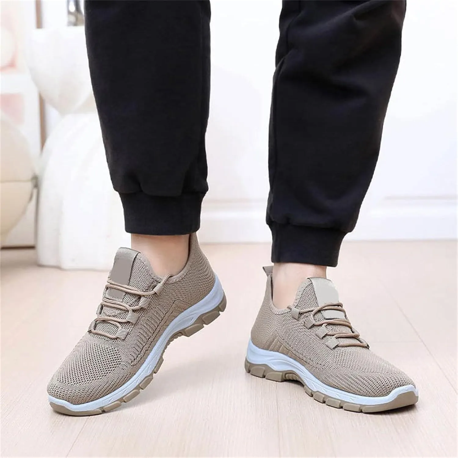 Slip on Sneakers for Women Chunky Fashion Sneakers Platform Lace-Up Comfortable Sneakers Casual Walking Shoes