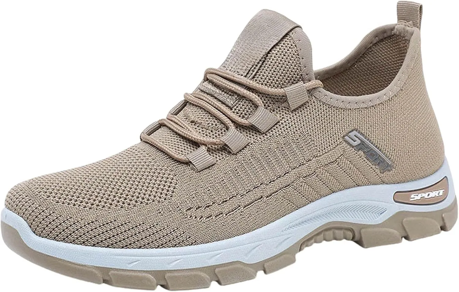 Slip on Sneakers for Women Chunky Fashion Sneakers Platform Lace-Up Comfortable Sneakers Casual Walking Shoes