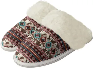 Slippers For Women Indoor And Outdoor, Anti-Slip Sole Fluffy Slippers Flannel Lined Slippers with Fur Edges
