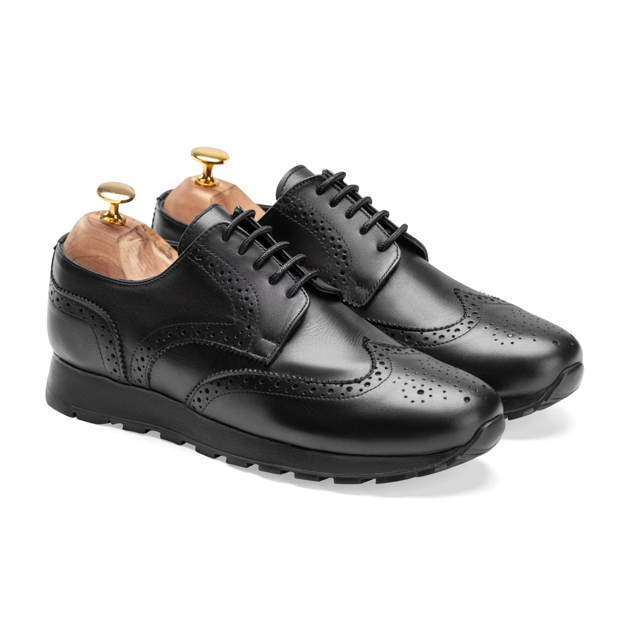 Sneaker| Men Black Leather -Black