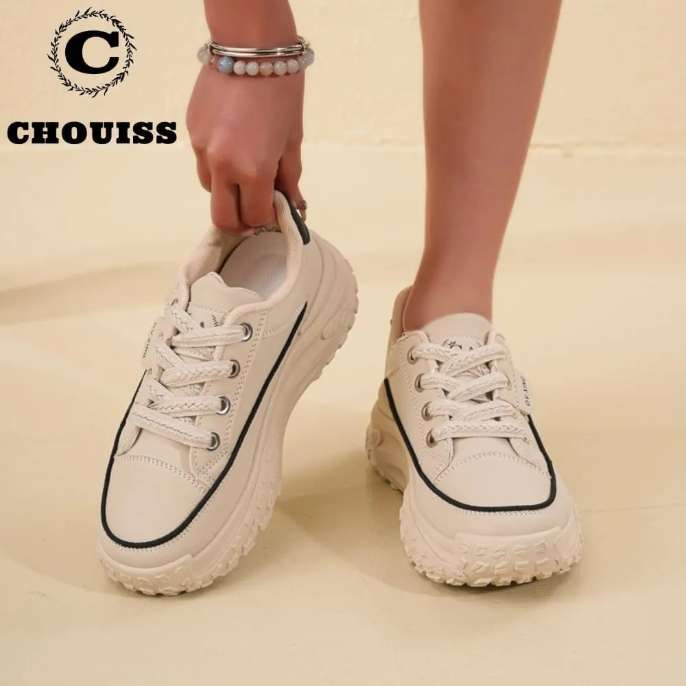 Sneakers for Women,Lace Up Thick Soled Non Slip Sports Shoes, Breathable, Stylish,Running,Shopping