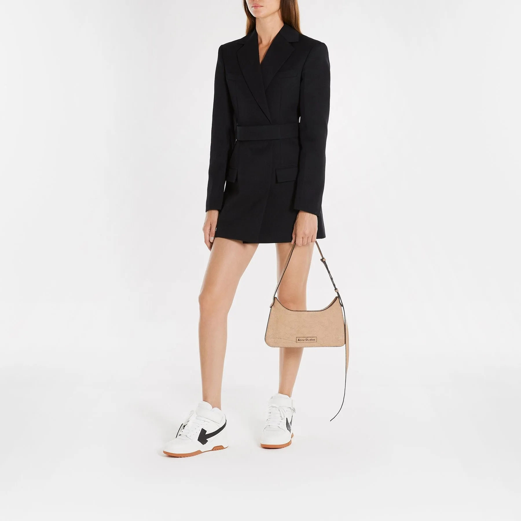 Sneakers Out Of Office Mid Top - Off White - Cuir - Blanc/Noir