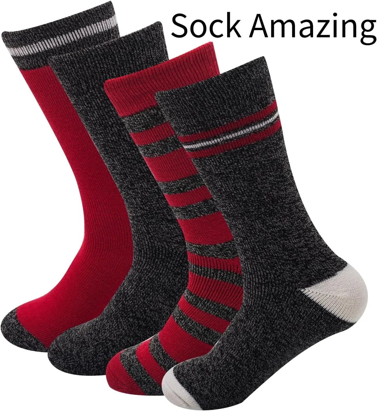 Sock Amazing Stylish Men‘s 4 Pairs Thermal Socks for Winter Extreme Cold Weather Thick Crew Boot Socks