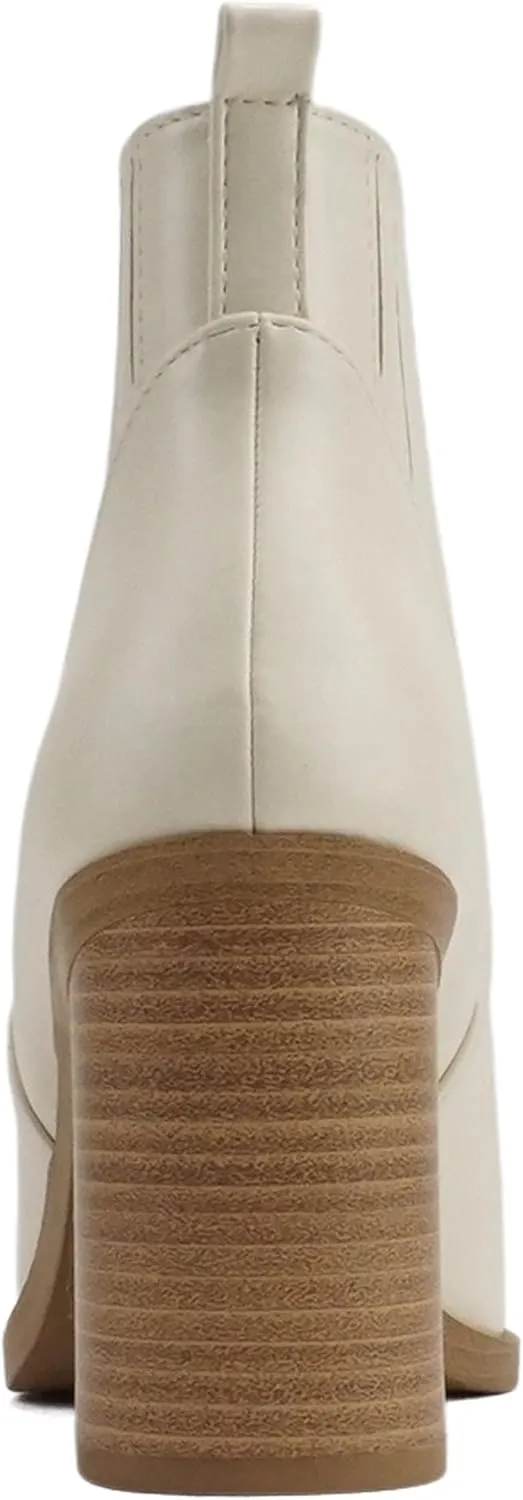 Soda “DUVETS” ~ Women Pointed Toe Pull-On Finger Gore High Heel Ankle Boot