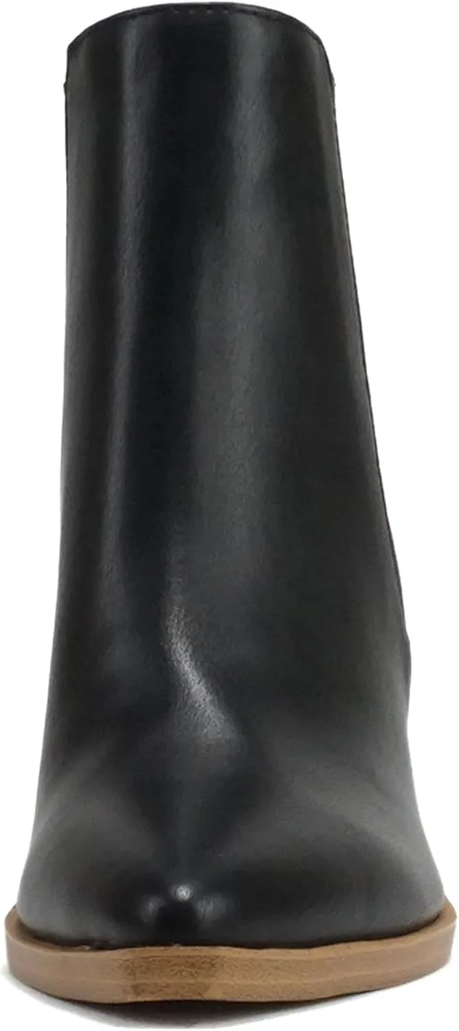 Soda “DUVETS” ~ Women Pointed Toe Pull-On Finger Gore High Heel Ankle Boot