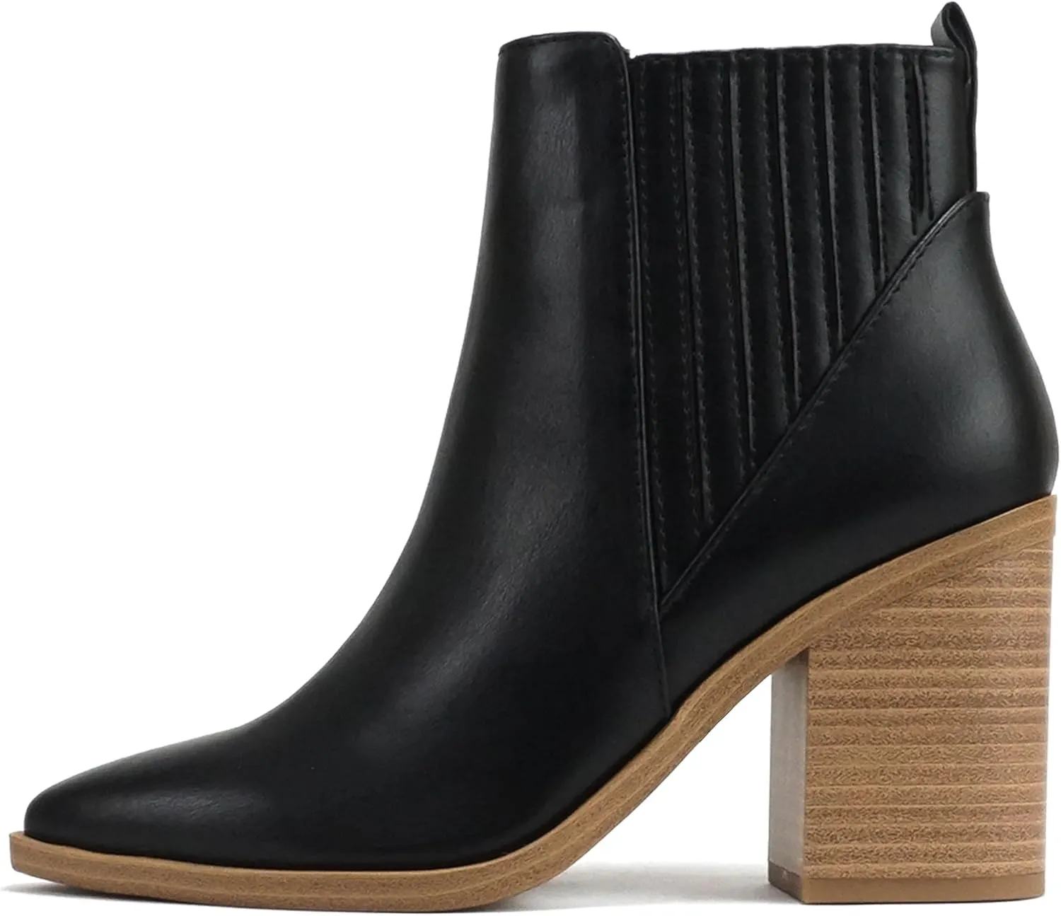 Soda “DUVETS” ~ Women Pointed Toe Pull-On Finger Gore High Heel Ankle Boot