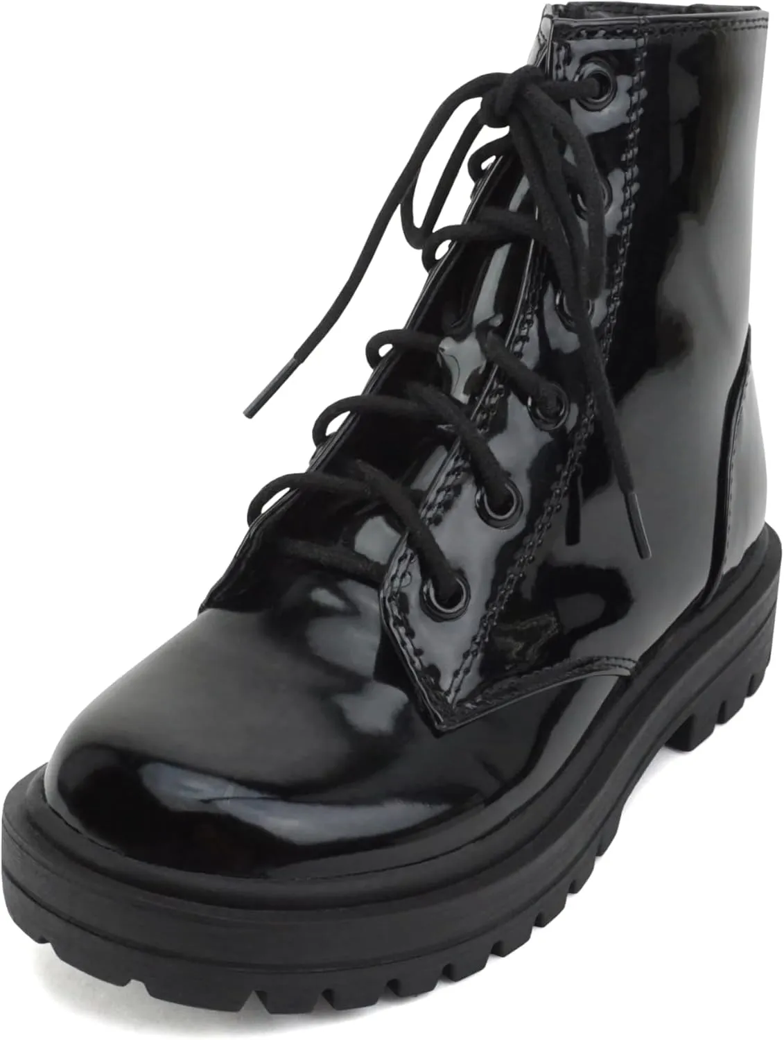 Soda FIRM-2 KIDS/CHILDREN/GIRLS Lug Sole Fashion Combat Ankle Bootie Lace up w/Side Zipper