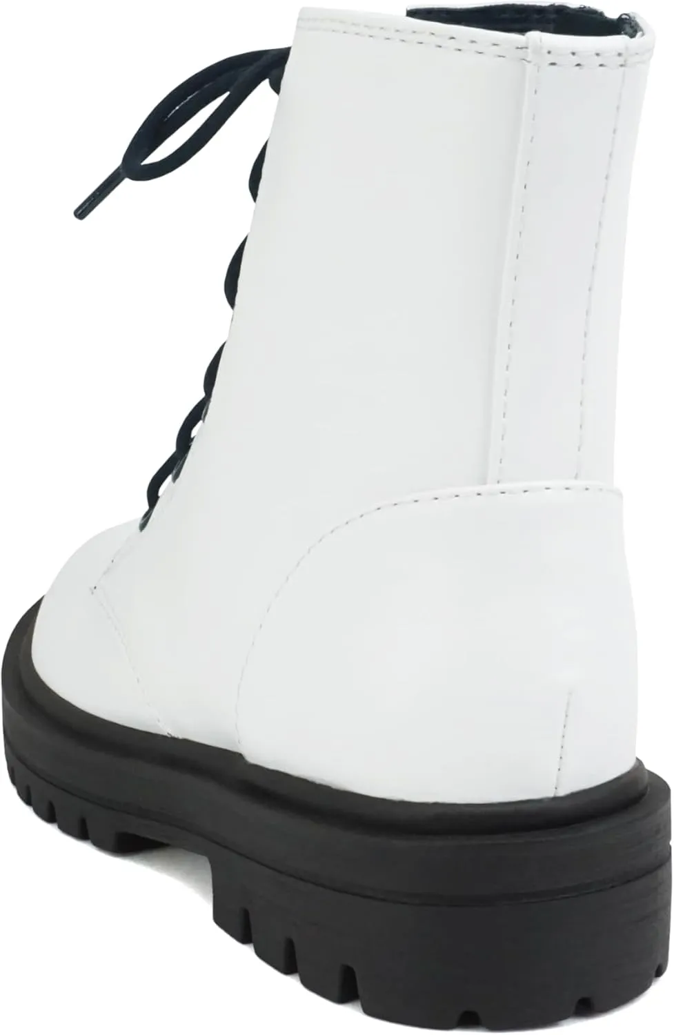 Soda FIRM-2 KIDS/CHILDREN/GIRLS Lug Sole Fashion Combat Ankle Bootie Lace up w/Side Zipper