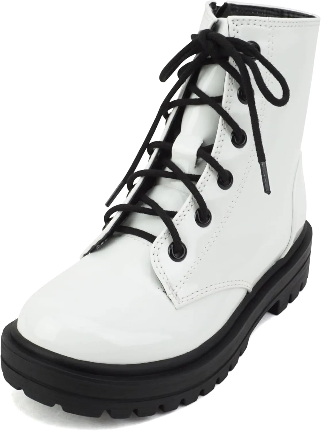 Soda FIRM-2 KIDS/CHILDREN/GIRLS Lug Sole Fashion Combat Ankle Bootie Lace up w/Side Zipper