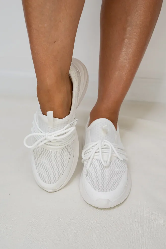 Soft Serve Sneakers in White Glitter
