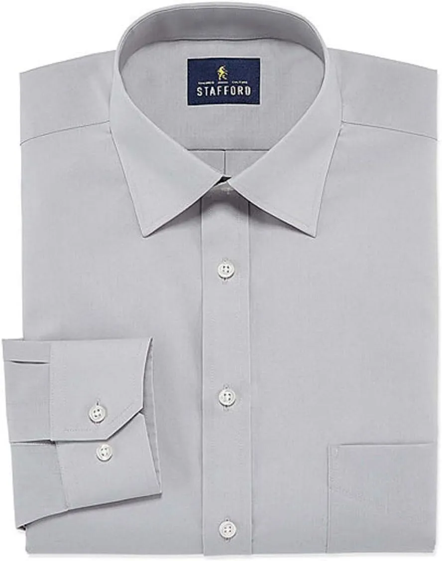 Stafford Men's Regular Fit Easy Care Stretch Dress Shirt
