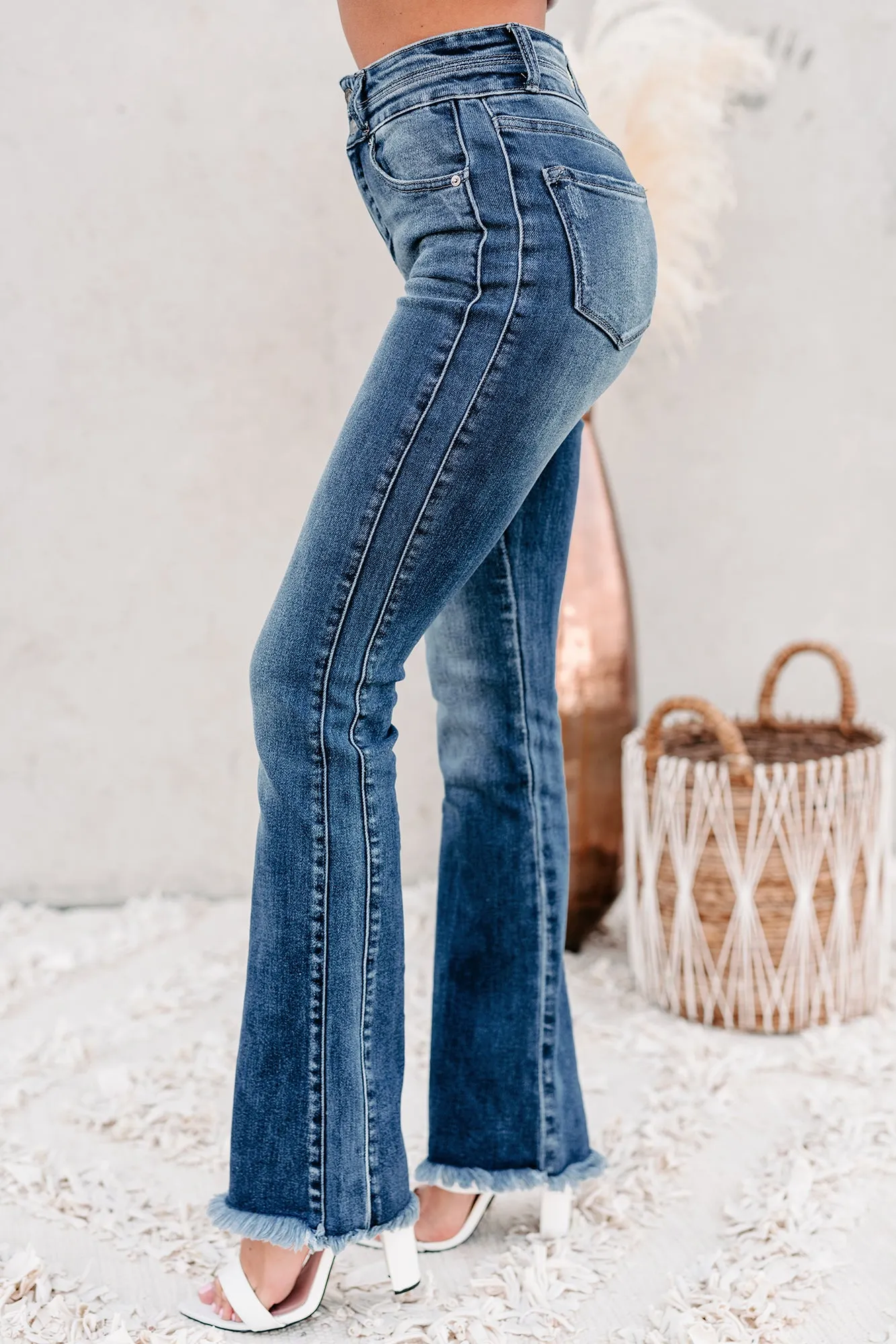 Stockyard Stylish High Rise Boot-Cut Kancan Jeans (Medium)