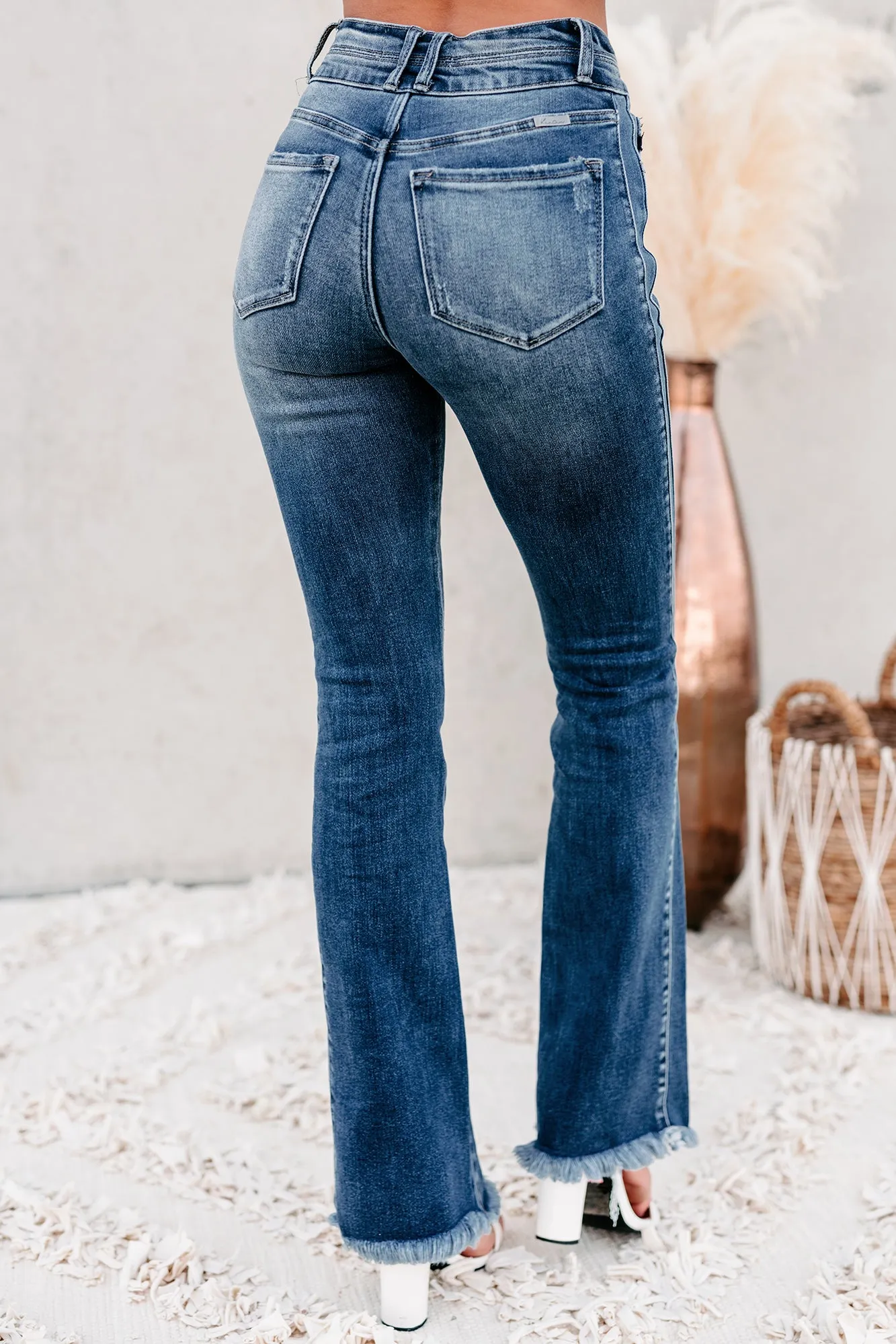 Stockyard Stylish High Rise Boot-Cut Kancan Jeans (Medium)