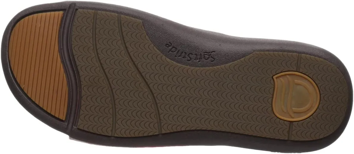 Strole Den Tartan Women's Wool Slide Slippers with Orthotic Arch Support
