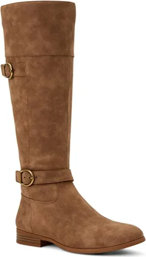 Style & Co. Womens Kezlin Faux-Leather Knee-High Boots Taupe 7 Medium (B,M)