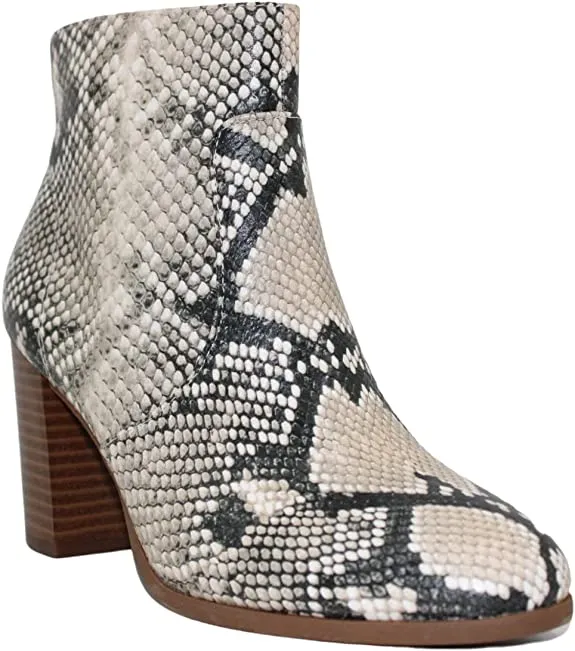 Style Co. Women's Parinaa Faux Leather Booties, Black/White Snake, 9