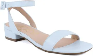 Sugar Women's Low Block Heel Dress Sandals – Ankle Strap Open Toe Comfortable Walking Heels for Casual, Party, or Work