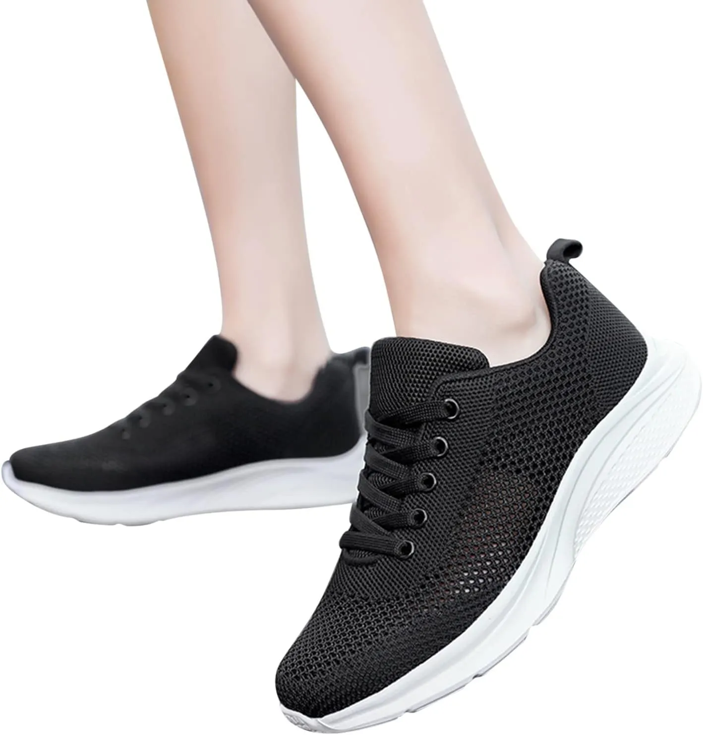 Tennis Shoes Womens Lightweight Comfortable Lace up Mens Tennis Shoes Athletic Casual Shoes Trendy Platform Sneakers White Tennis Shoe Trainers Shoe