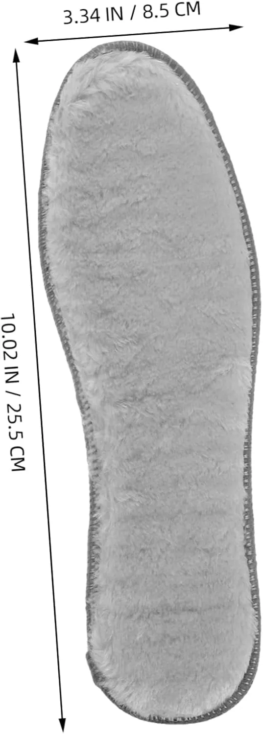 Thermal Warm Insoles for Shoes Plush Felt Boot Liners for Women Men Winter Comfortable Shoe Inserts (Size 37)