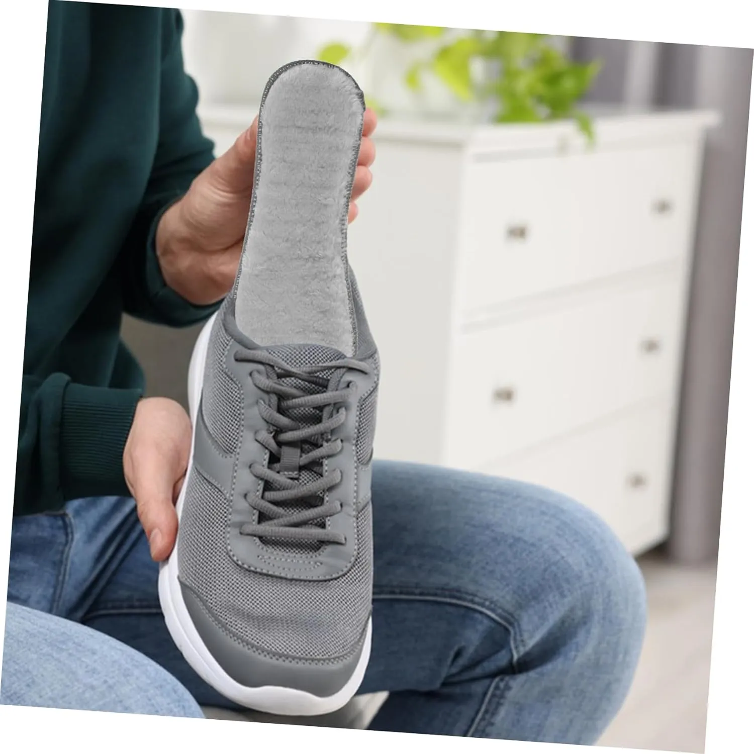 Thermal Warm Insoles for Shoes Plush Felt Boot Liners for Women Men Winter Comfortable Shoe Inserts (Size 37)