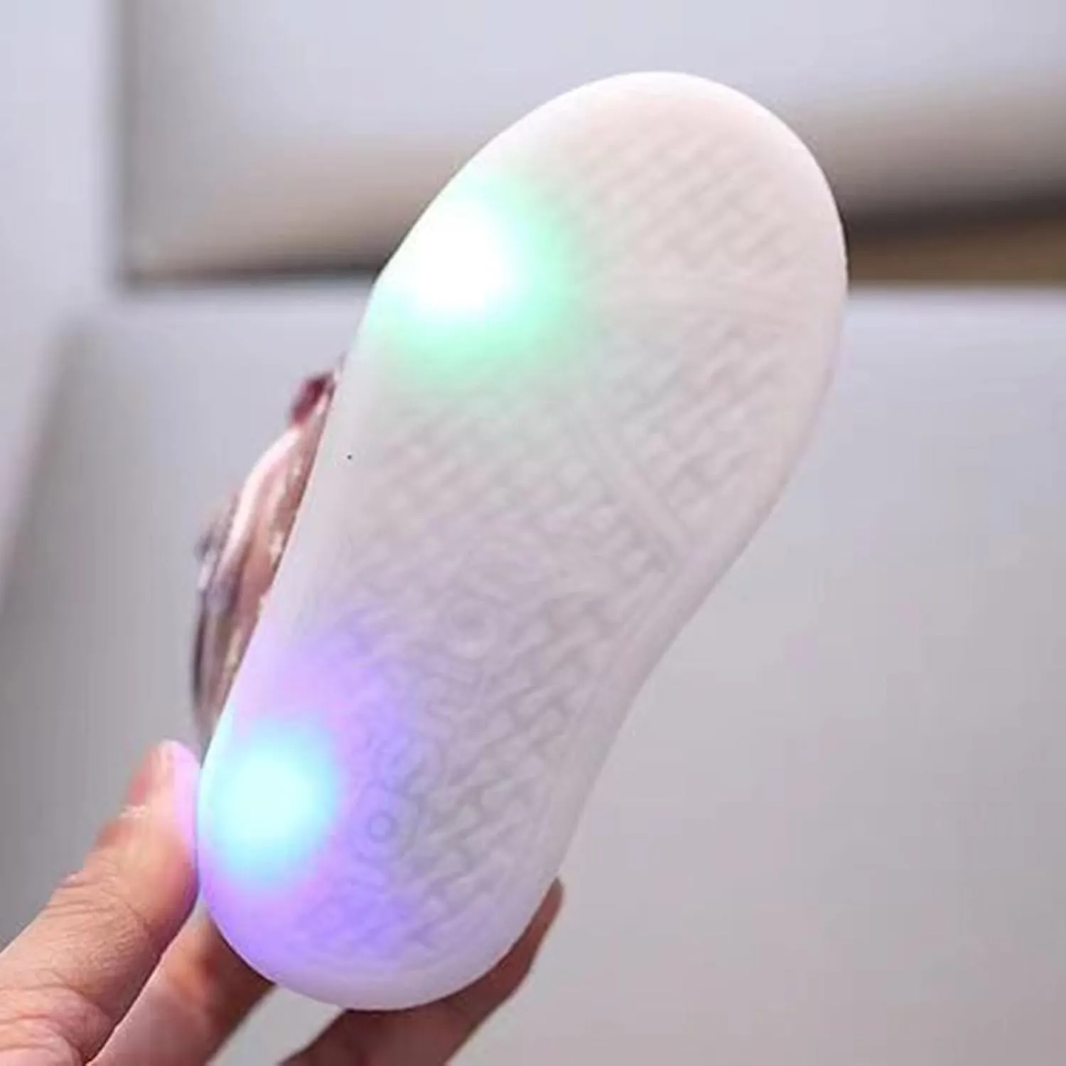 Toddler Flat Lights up Sneakers Gold Hook Loop Glitter First Walking Sport Shoes Baby Infant Newborn Slip On Casual Shoes