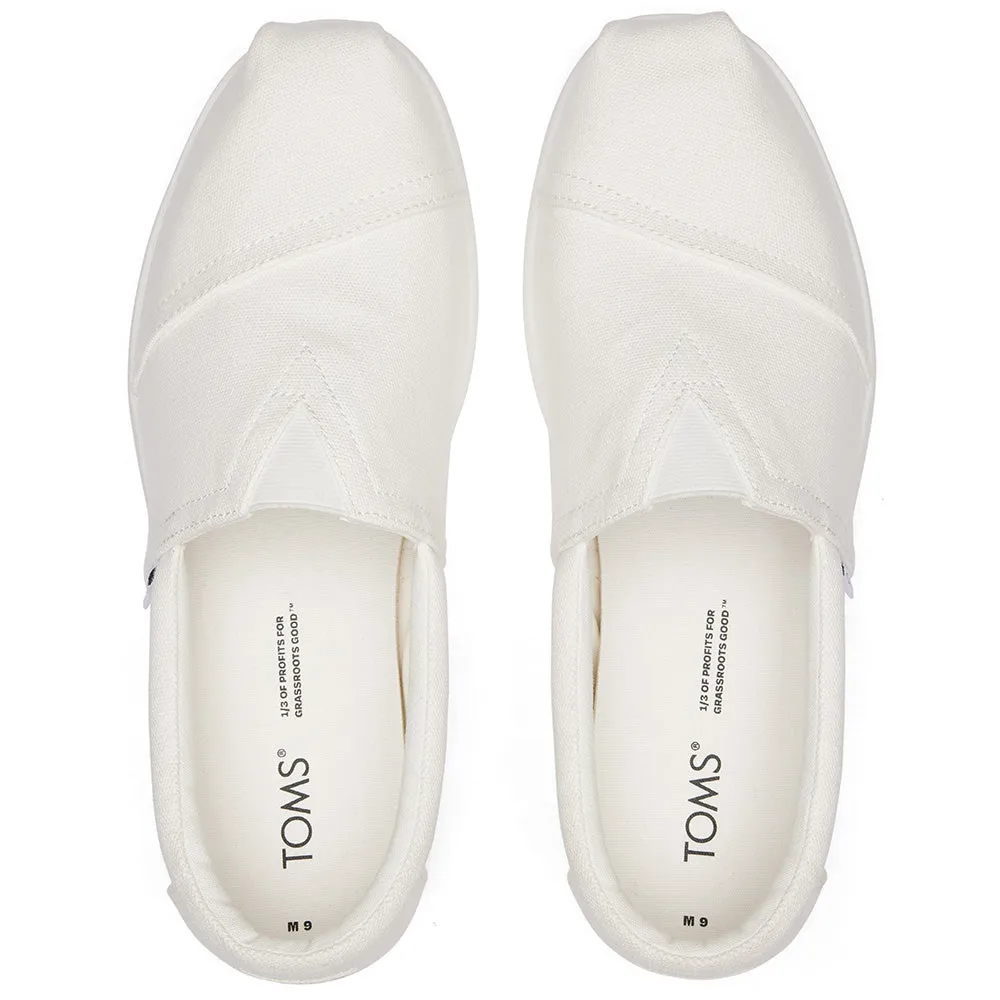 Toms Mens Alp Fwd White Recycled Cotton Canvas