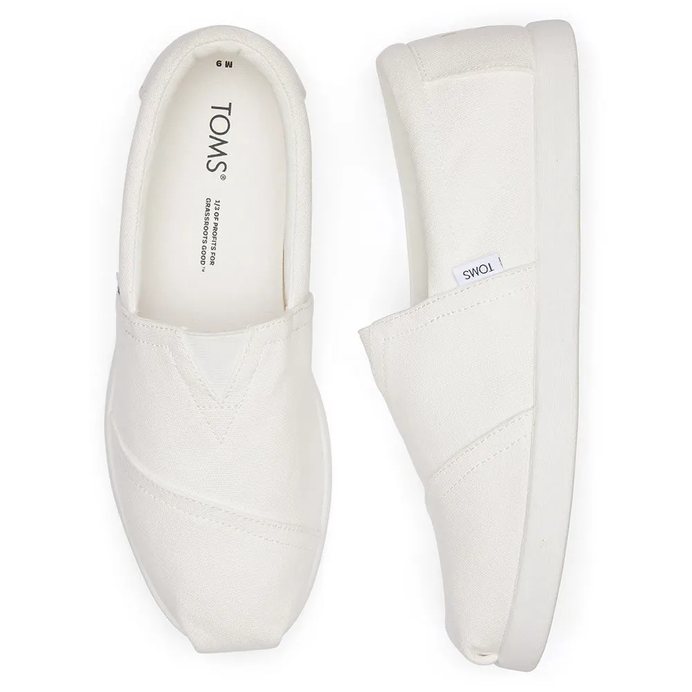 Toms Mens Alp Fwd White Recycled Cotton Canvas