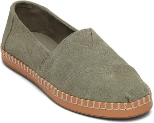 TOMS Women's, Alpargata Vetiver Suede Leather Wrap Slip-On