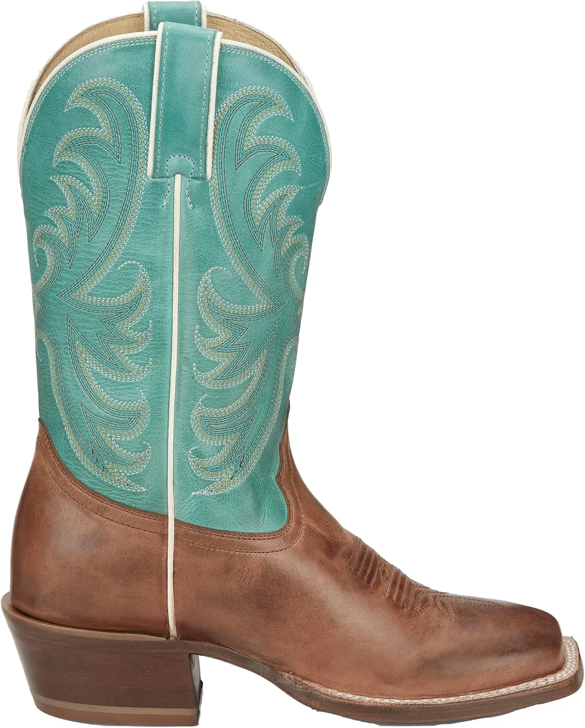 Tony Lama Women's Rowena Caramel Wide Square Toe with 11in. Shaft
