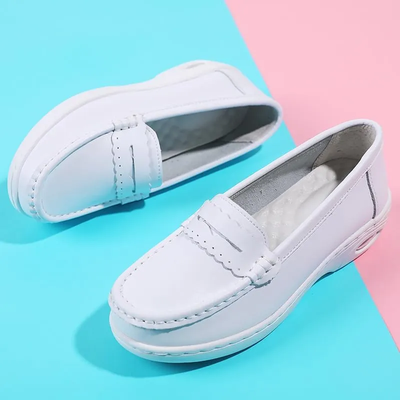 Touchmosees Women's Wedge Nursing Shoes Air Cushion Nurse Sneaker Orthopedic Diabetic Toning Rocker Walking Platform Shoes