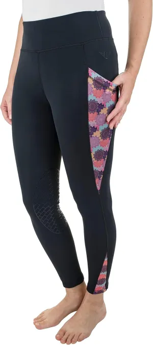 TuffRider Ladies Minerva 3 Season Printed Knee Patch Tights