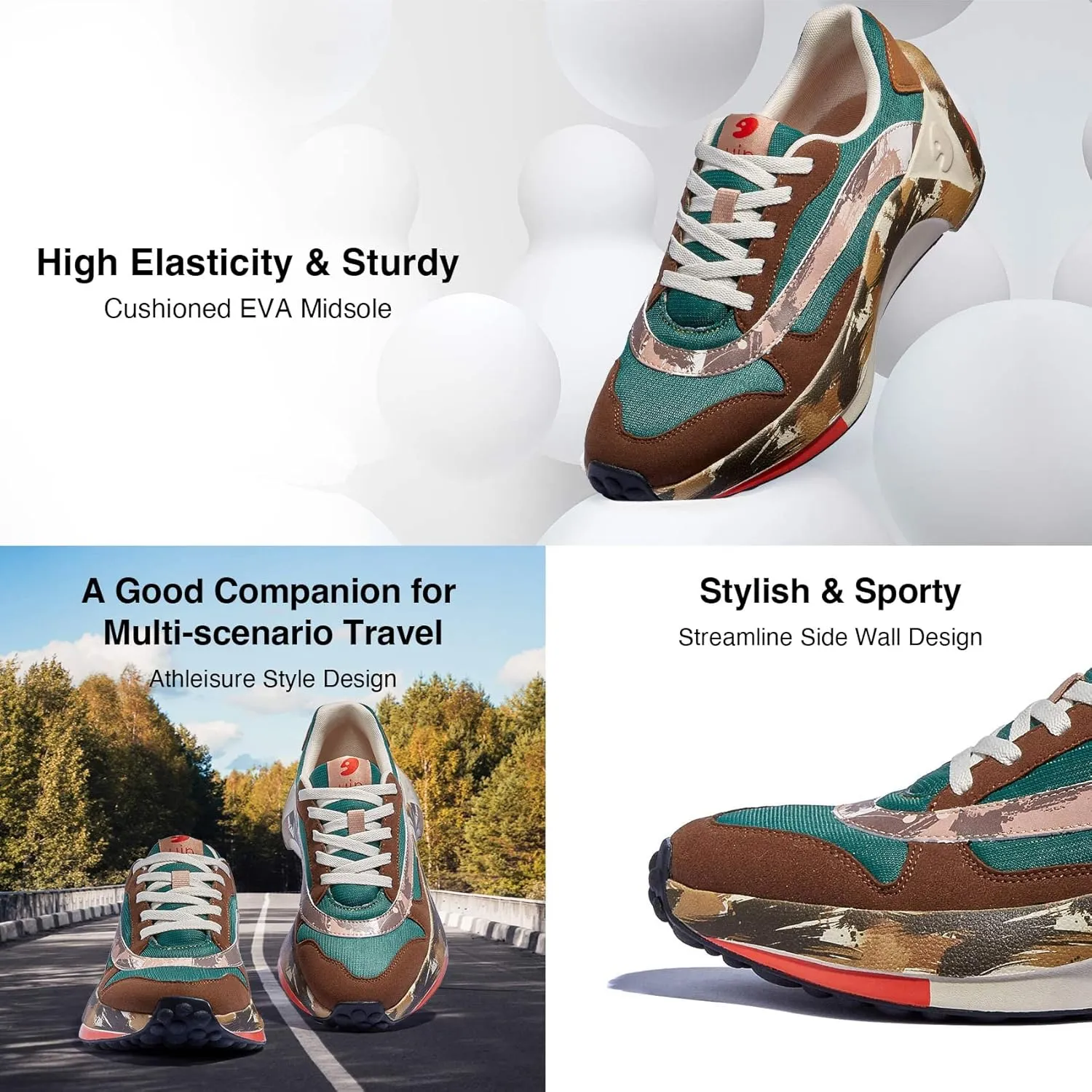 UIN Men's Art Travel Walking Shoes Slip On Casual Lightweight Wide Toe Fashion Sneaker Sevilla