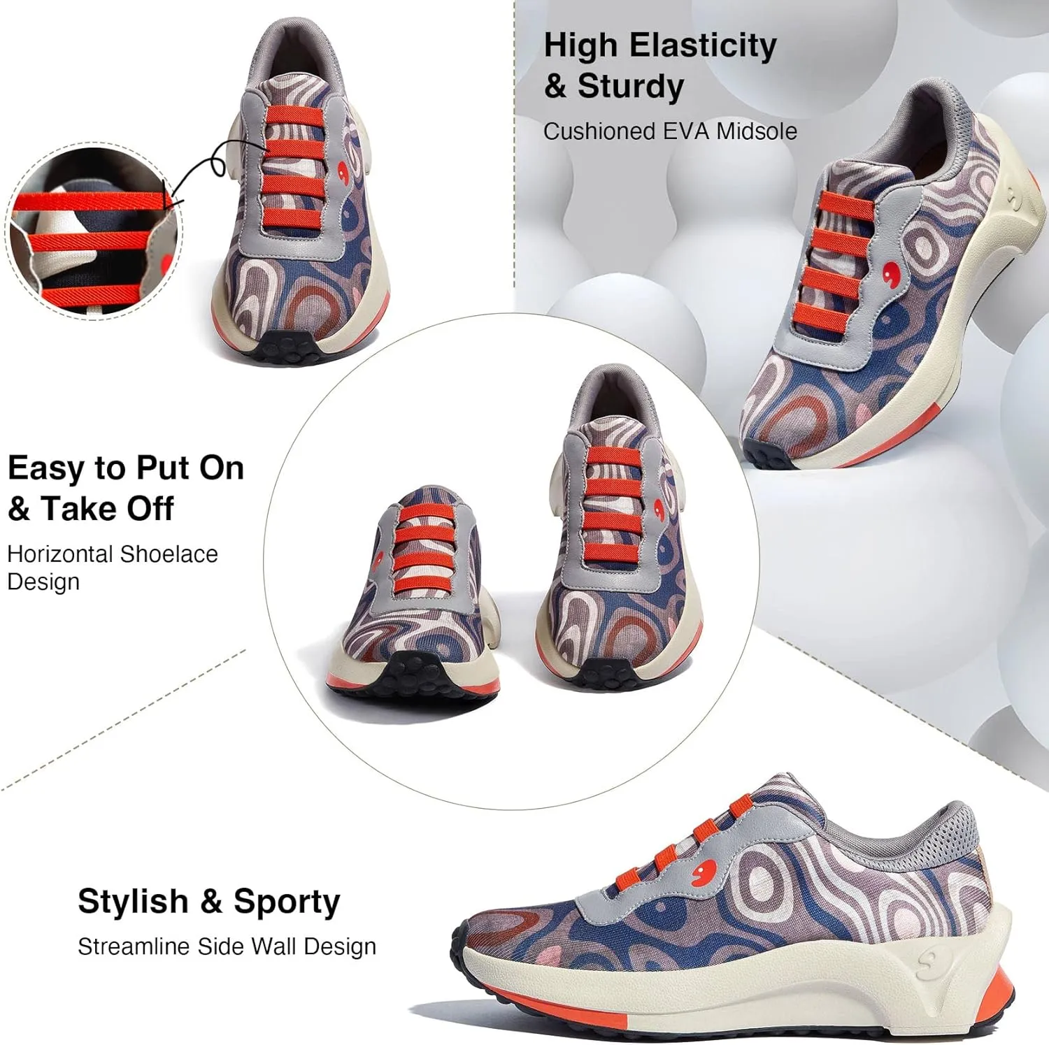 UIN Men's Art Travel Walking Shoes Slip On Casual Lightweight Wide Toe Fashion Sneaker Sevilla